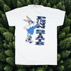 VINTAGE 1997 LOONEY TUNES BUGS BUNNY PENN STATE T-SHIRT SAVVY SPORTSWEAR